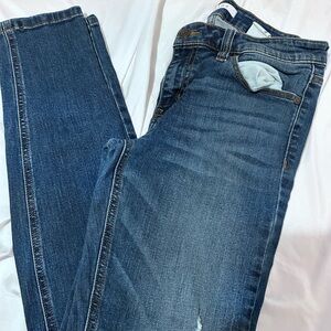 Eunina Blue Skinny Jeans with Subtle Fading